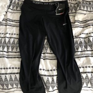 Nike black crop running tights